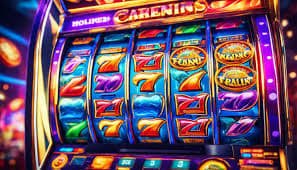 Online Slots ဂိမ်း screen တွင် free spin feature နှင့် bonus round ပေါ်လာသောမြင်ကွင်း